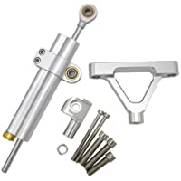 Amortiguador de dirección de la Motocicleta Estabilizador Soporte for Kawasaki ZX6R ZX6R 2007 2008 07 08 (Color : F)